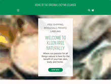 Tablet Screenshot of kleen-free.com